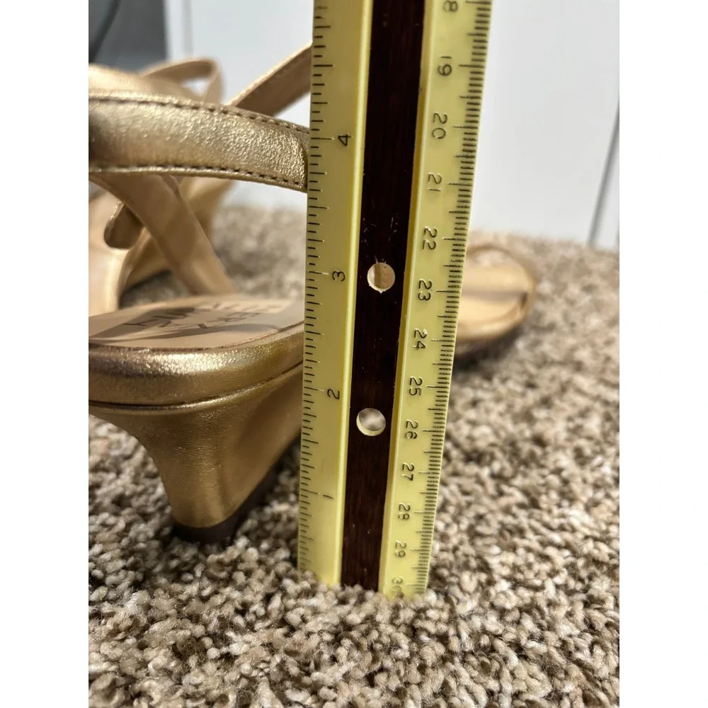 Naturalizer Metallic Gold Low Wedge Sandals